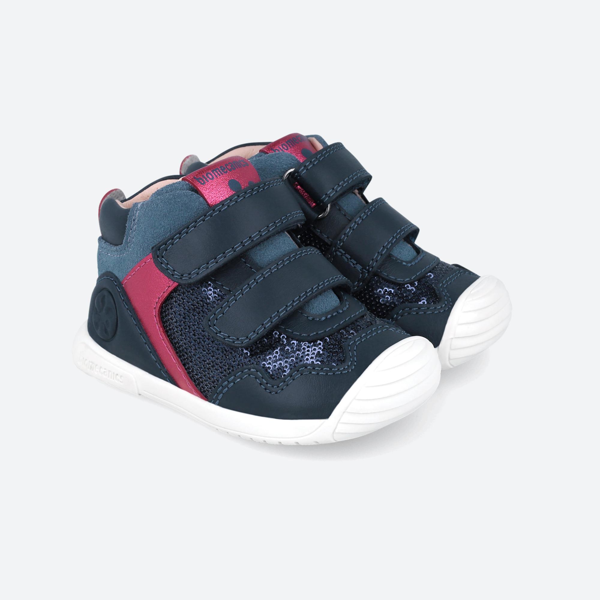 Botins Primeiros Passos Bebê Menina Biomecanics 251108A Azul Marinho 2/6