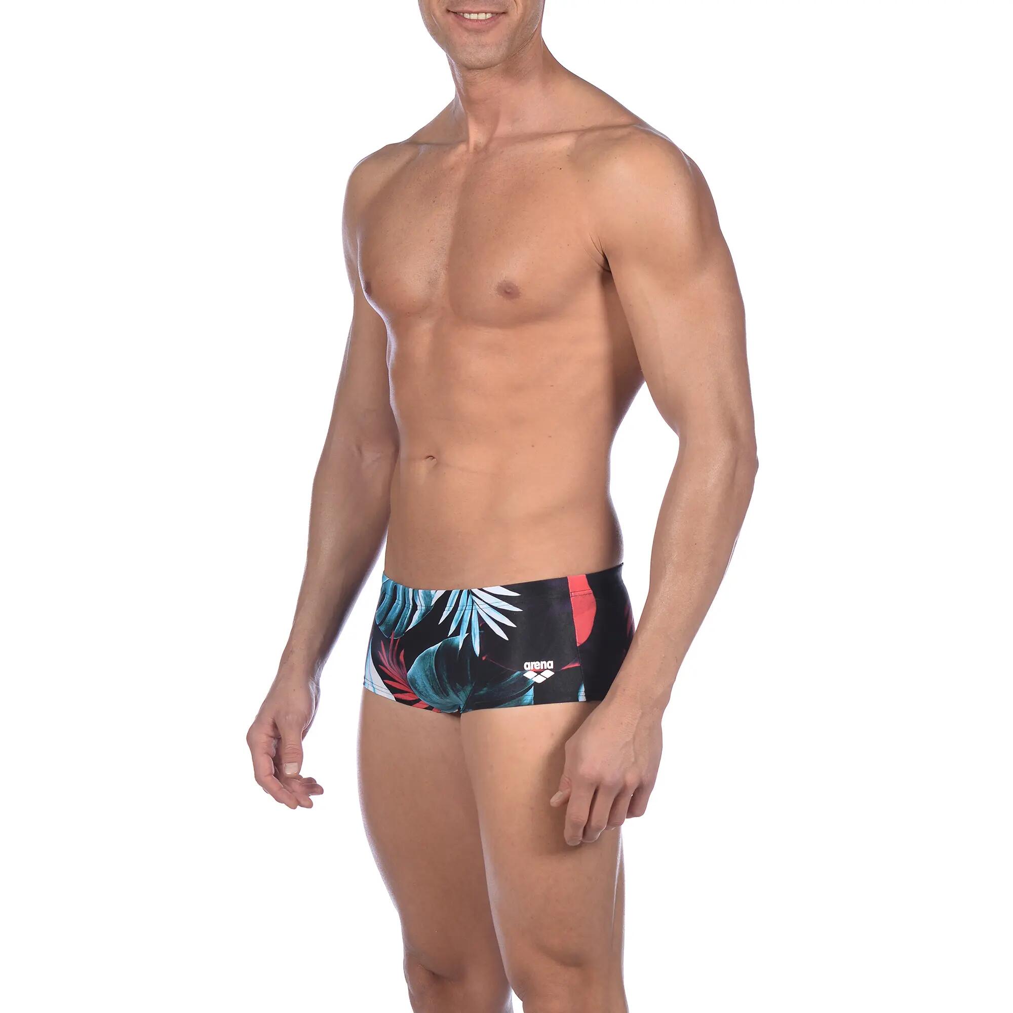 Kąpielówki męskie na basen Arena Tropical Leaves Low Waist Short 3/7