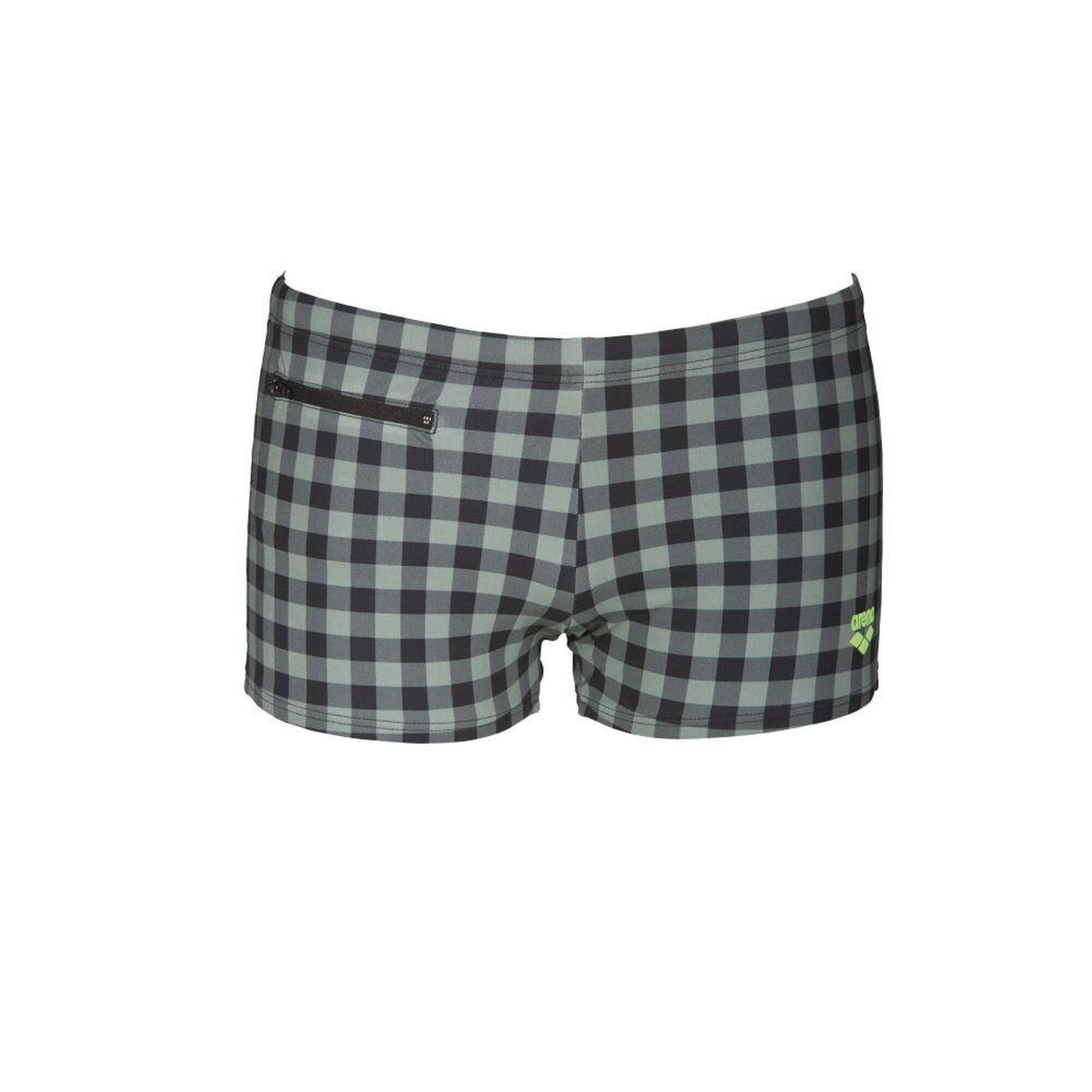 Kąpielówki bokserki męskie na basen Arena Small Checks Short