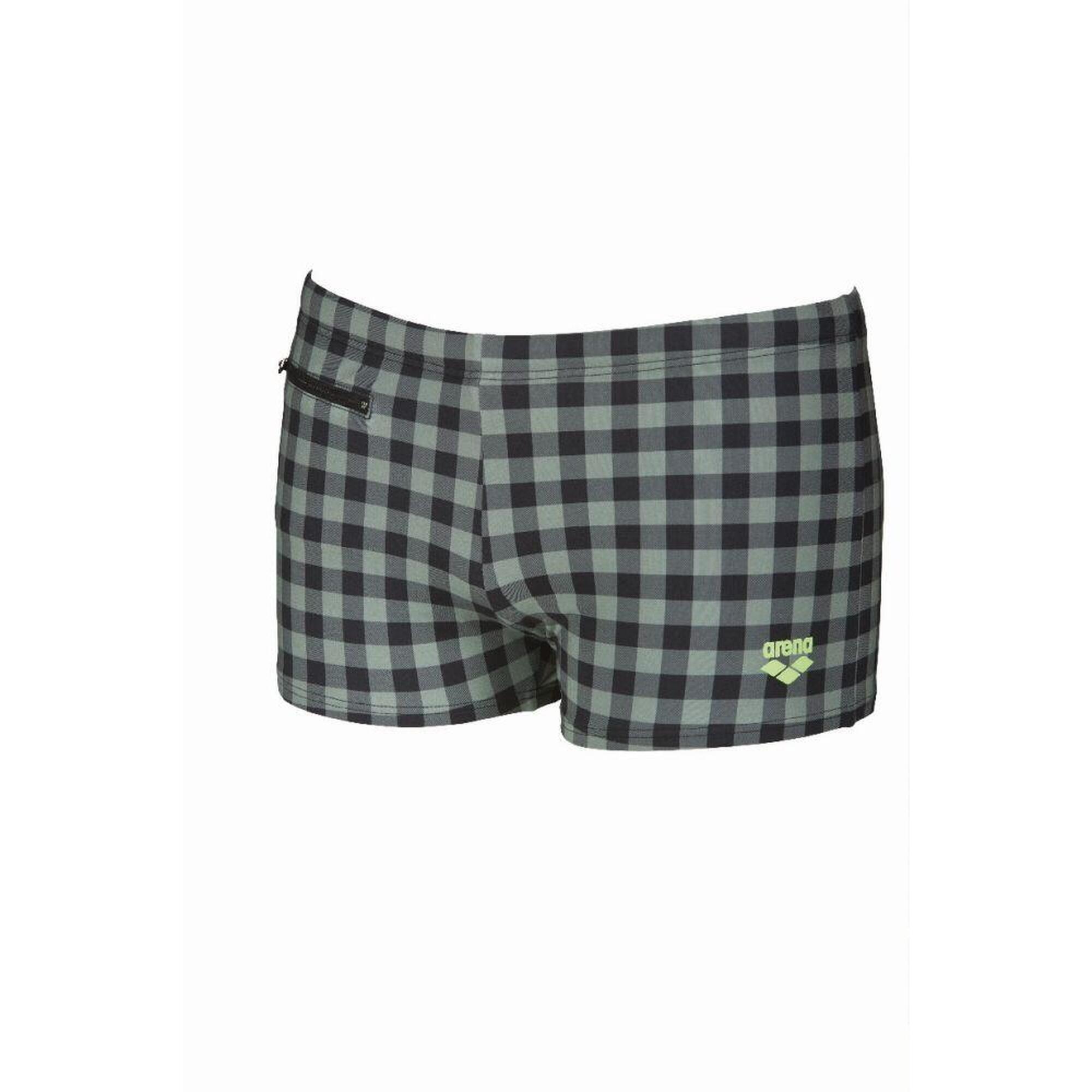 Kąpielówki bokserki męskie na basen Arena Small Checks Short