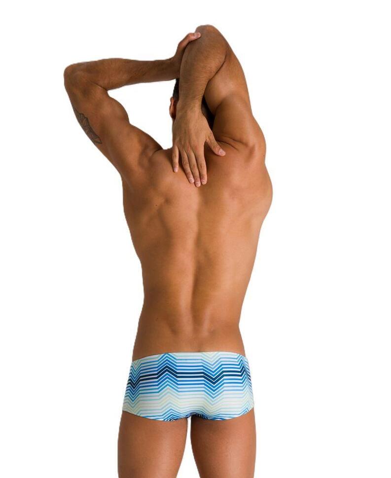 Kąpielówki męskie na basen Arena Multicolor Stripes Low Waist Short
