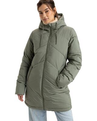 Lange Steppjacke mit Kapuze BETTER WEATHER Grün Frauen