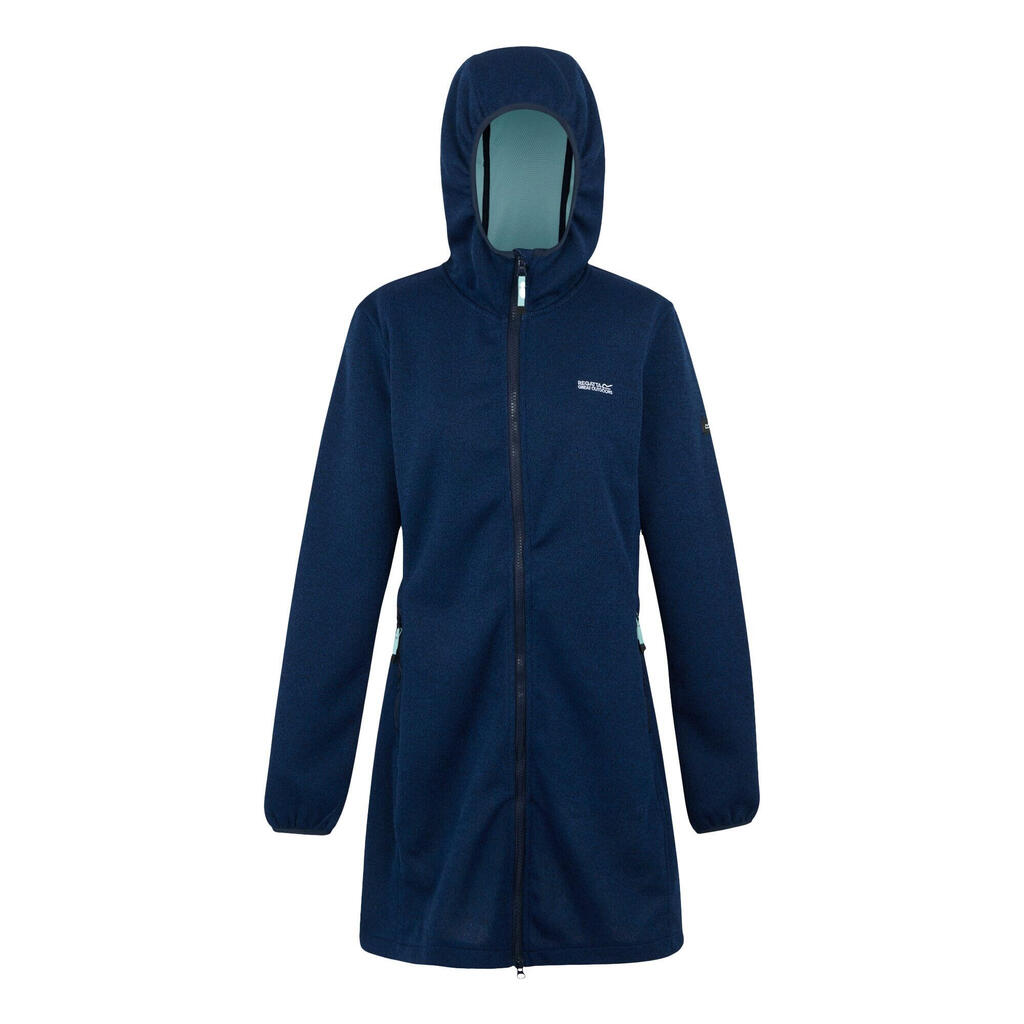 Womens/Ladies Bloomfield Marl Longline Fleece Jacket (Navy/Icy Morn)