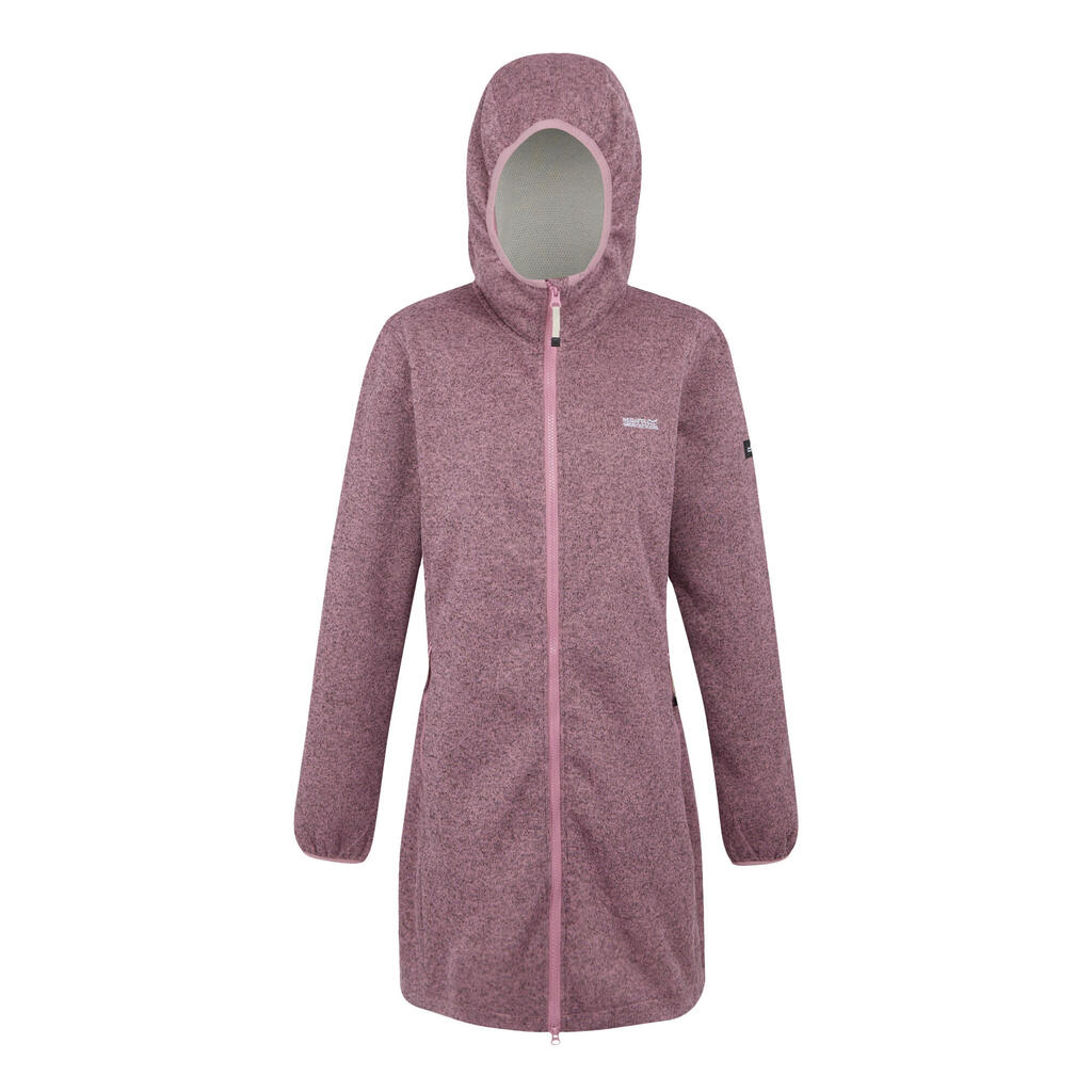 Womens/Ladies Bloomfield Marl Longline Fleece Jacket (Lilas/Light Vanilla)