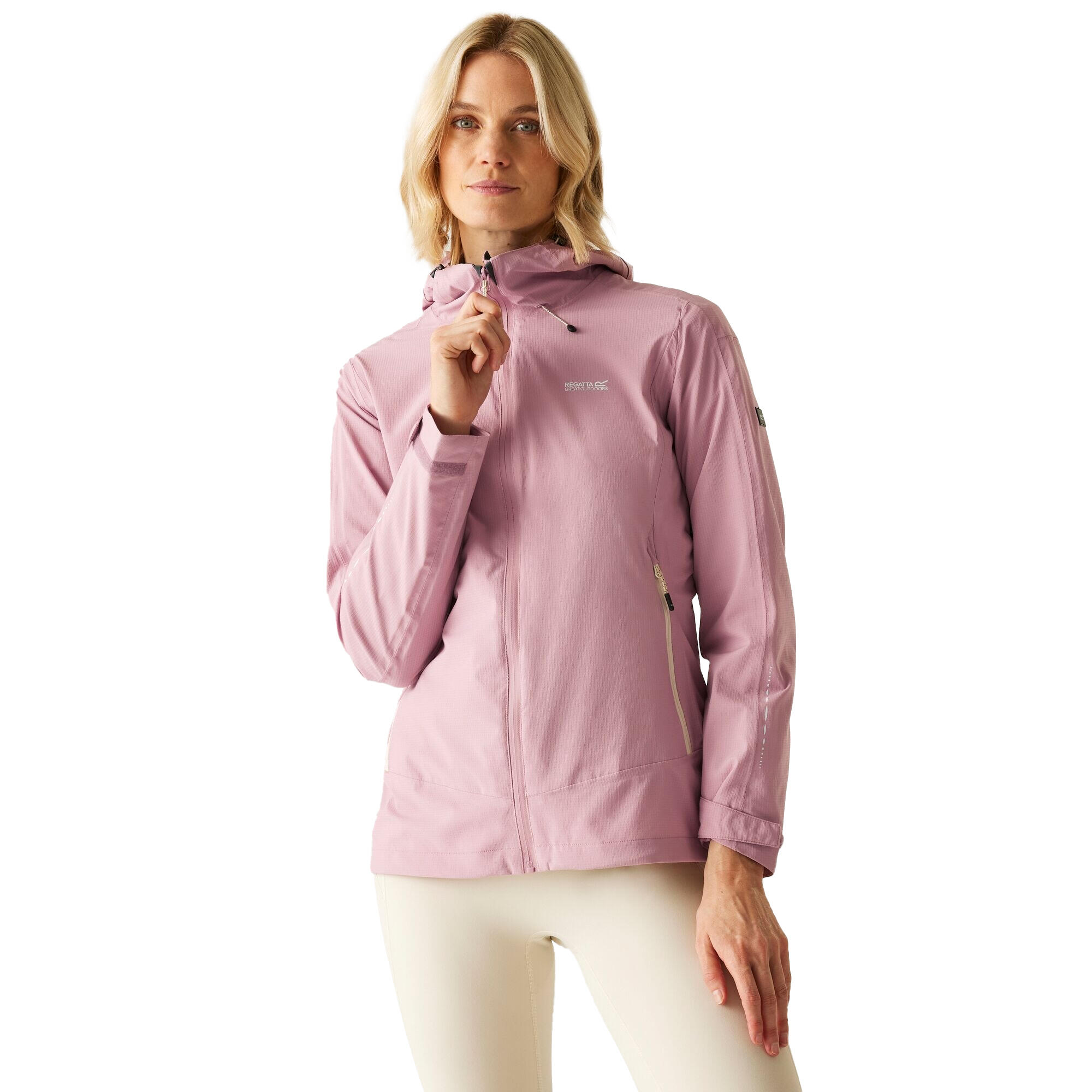 Dames Okara Waterdichte Jas (Lila/Licht Vanille) 4/5