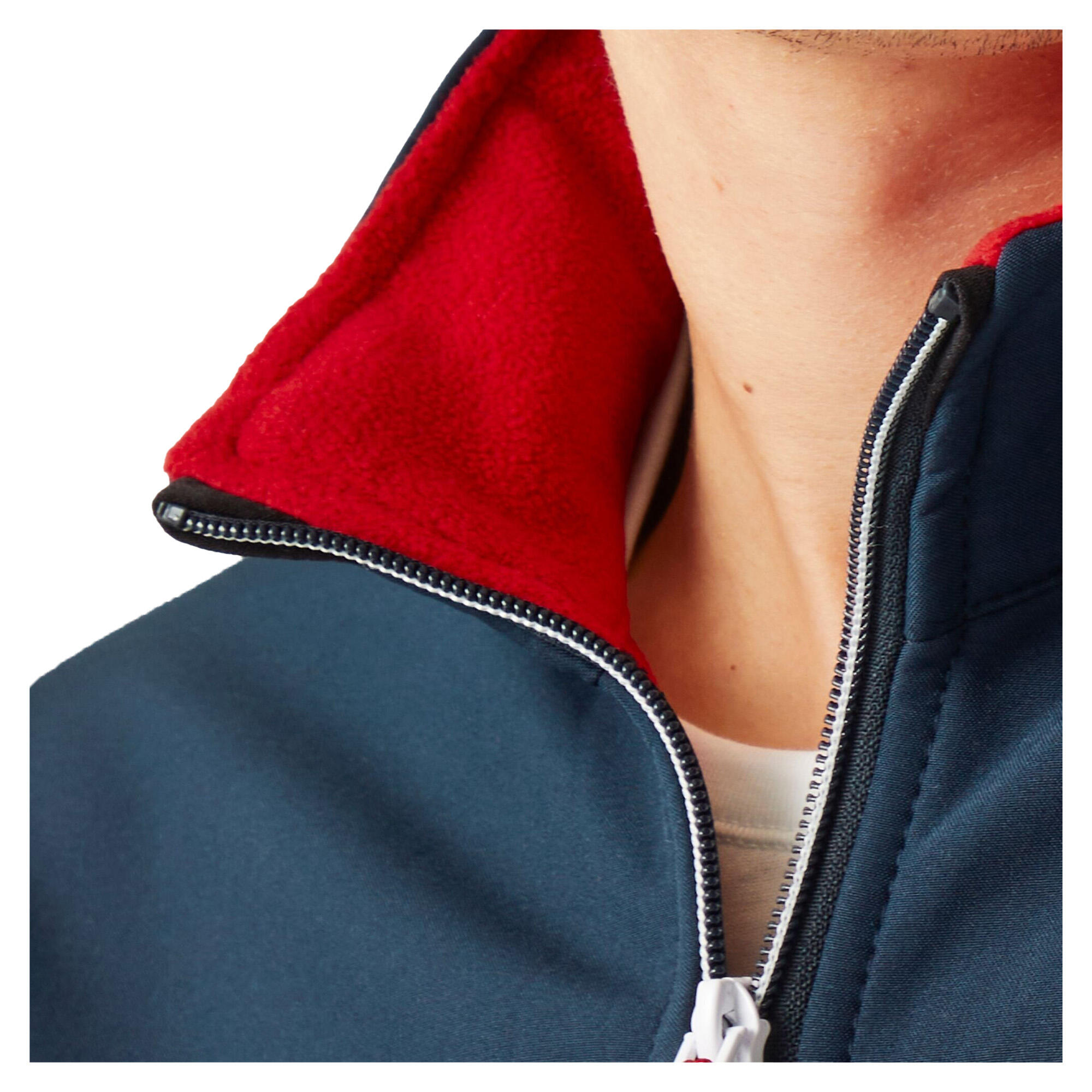 Veste Polaire Homme (Bleu Marine / Rouge Classique) 3/4
