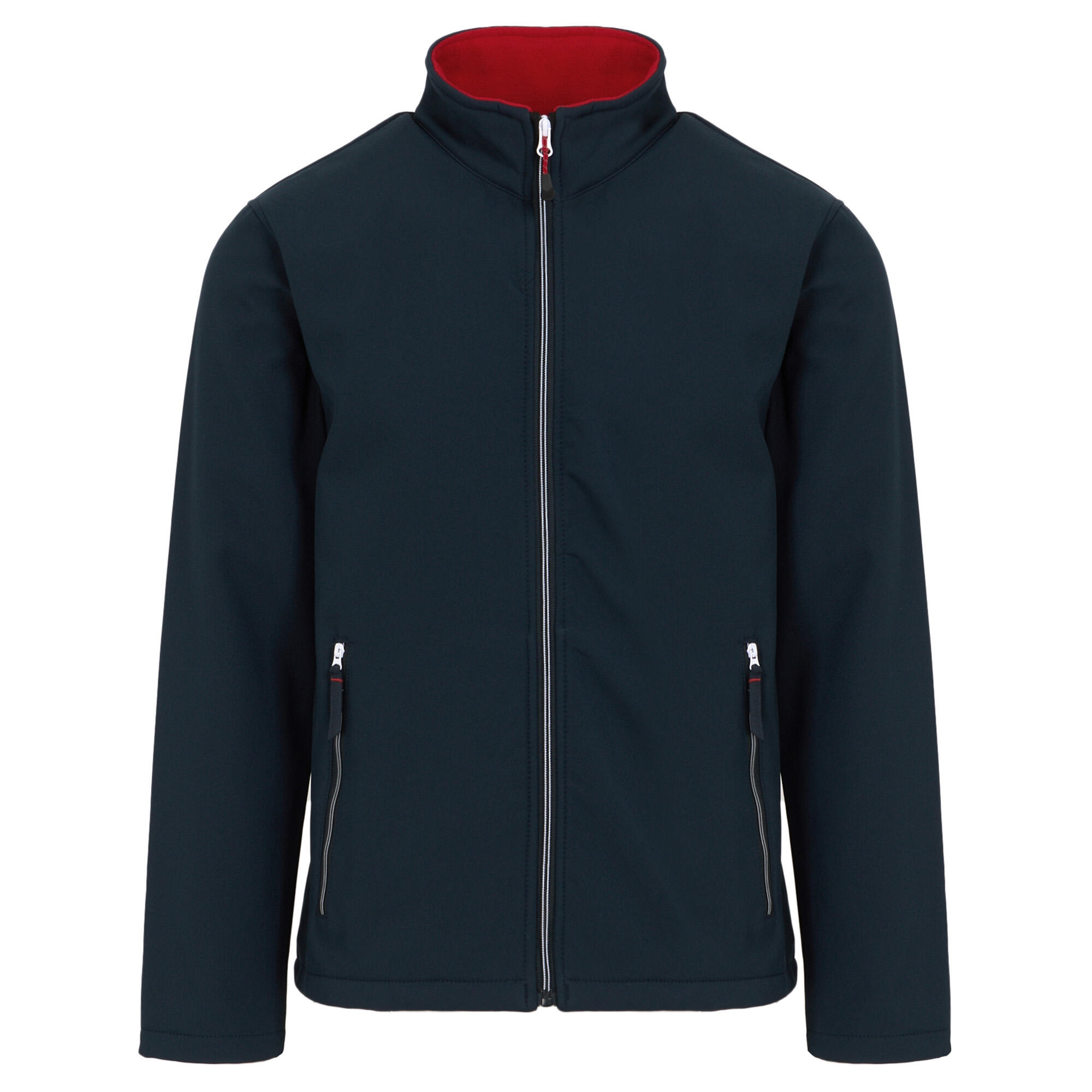 navy blue / red