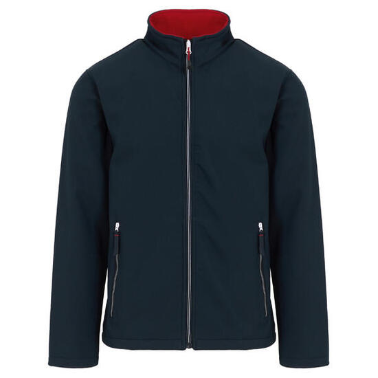 Veste Polaire Homme (Bleu Marine / Rouge Classique)