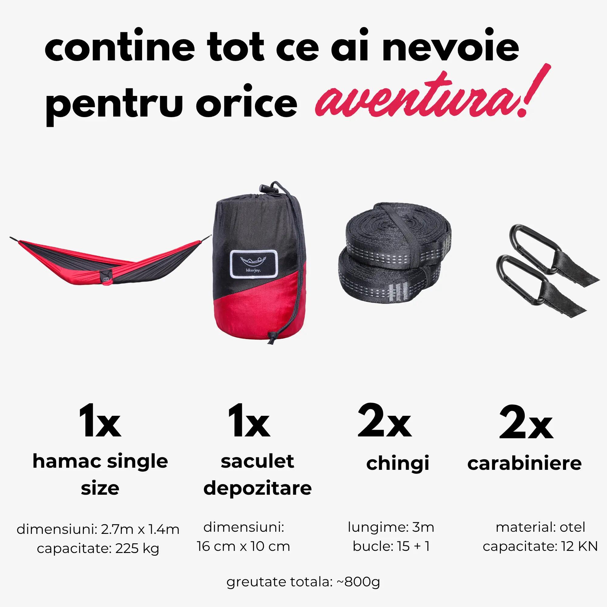 Hamac hikerjoy, red black 2/7