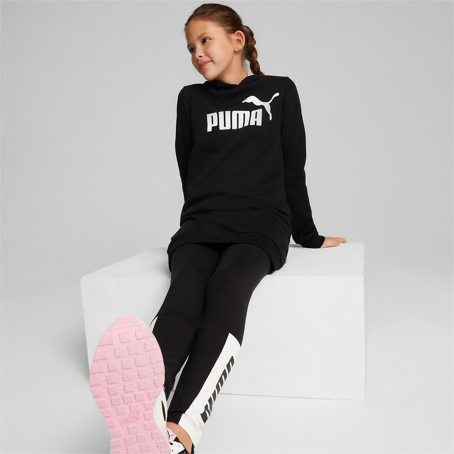 VESTITO PUMA ESSENTIALS RAGAZZA BLACK 5/7