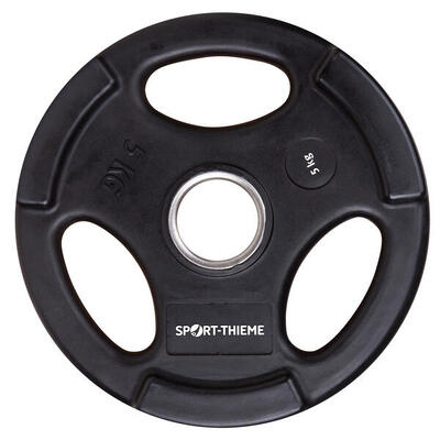 Hantelscheibe Wettkampf. PU 5 kg Gewichtheben Unisex Schwarz