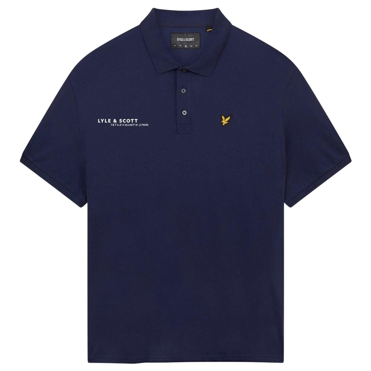 LYLE AND SCOTT Mens Coordinates Polo Shirt (Navy)