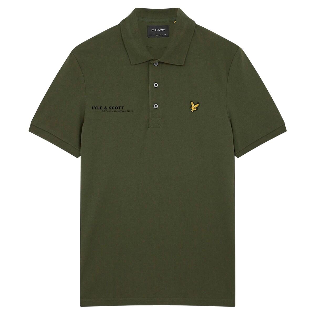 LYLE AND SCOTT Mens Coordinates Polo Shirt (Olive)
