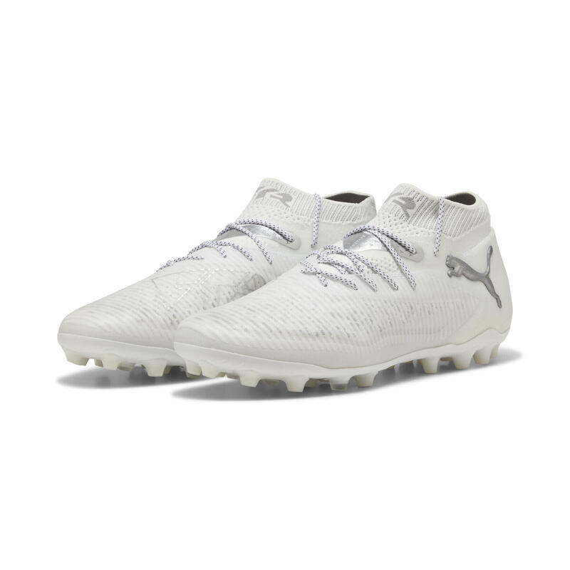 Buty piłkarskie unisex FUTURE 8 ULTIMATE MG PUMA White Matte Silver Gray