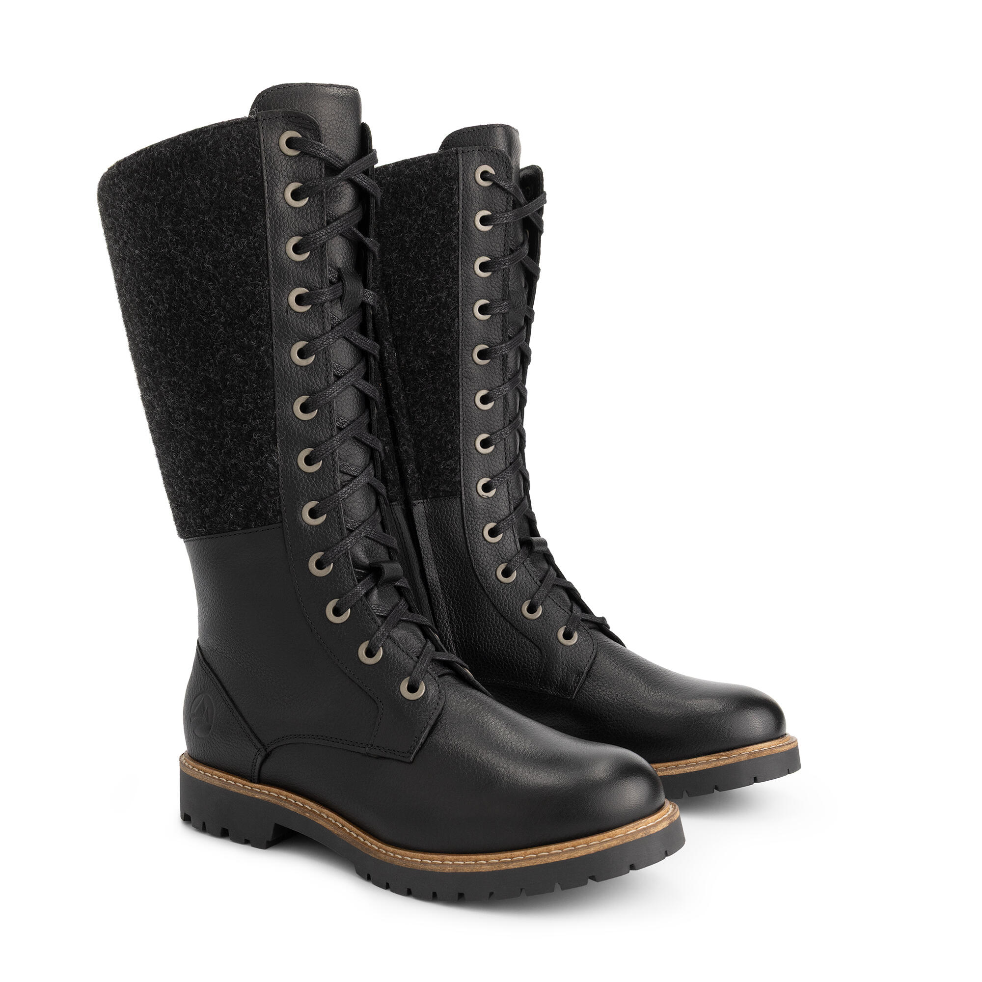 Travelin' - Struve Femmes - Bottes Hautes À Lacets - Laine/feutre - Noir - Bottes - Noir - Decathlon