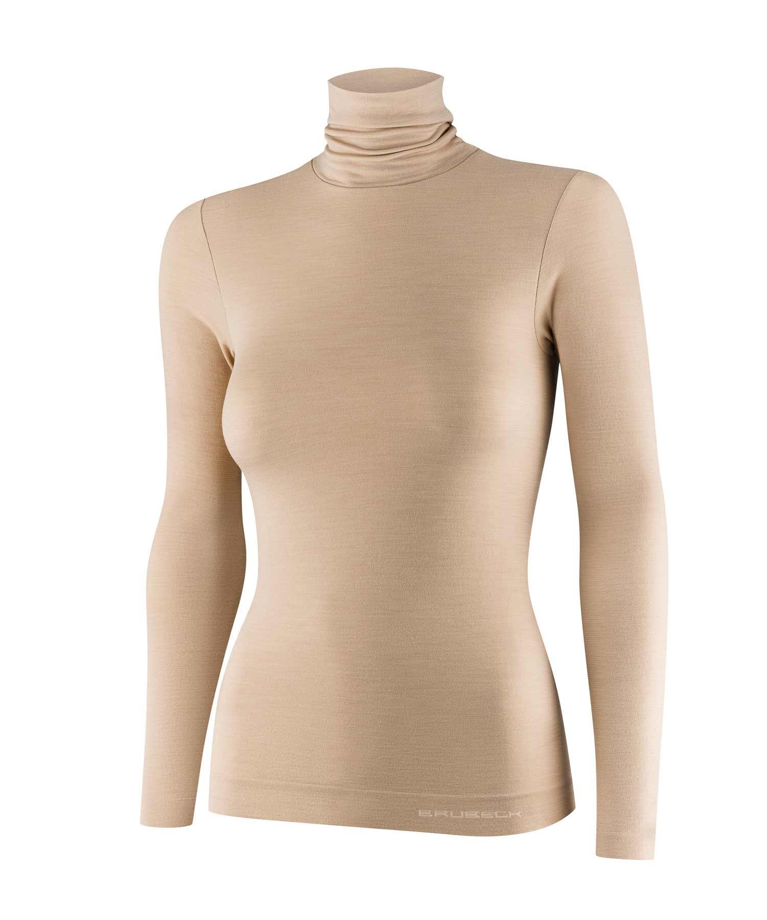 Koszulka damska golf z wełną Brubeck COMFORT MERINO 3/5