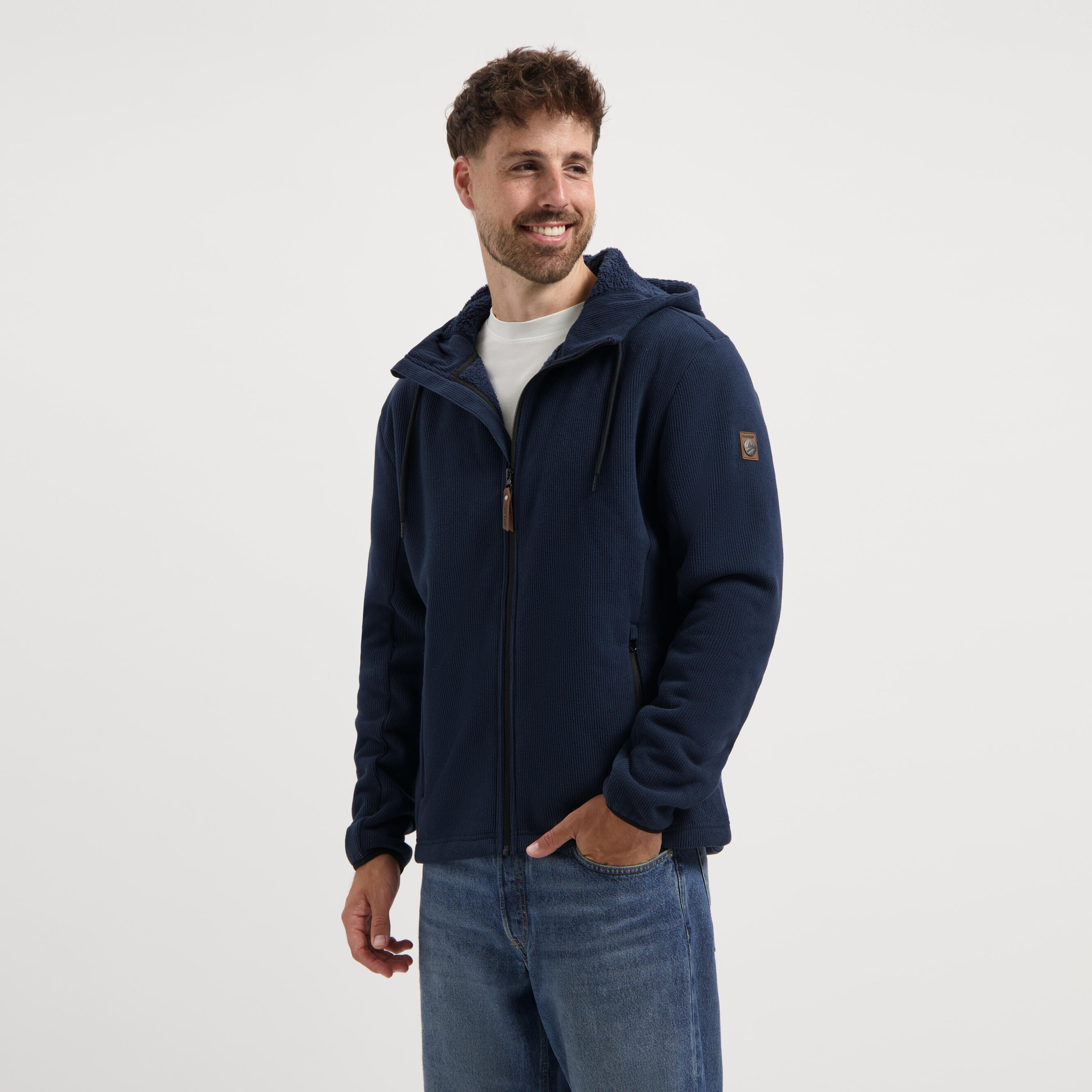 Travelin' - Karlson Homme - Cardigan À Capuche - Polaire - Bleu Marine - Pull - Bleu - Decathlon
