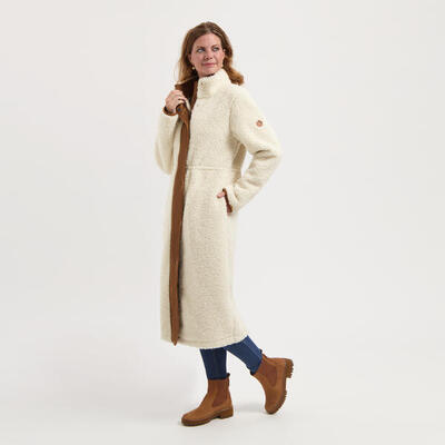 MGO River Damen - Übergangsjacke - Teddy look - Weiss
