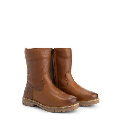 Bykland Damen - Stiefel - Wolle gefüttert - Cognac