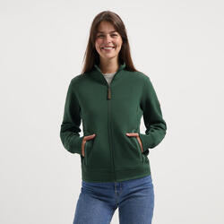 Olia Femmes - Cardigan d'extérieur - Sweat - Vert foncé