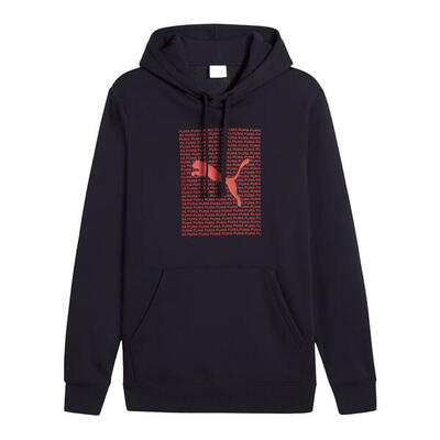 Heren essentials logo hoodie (marineblauw)