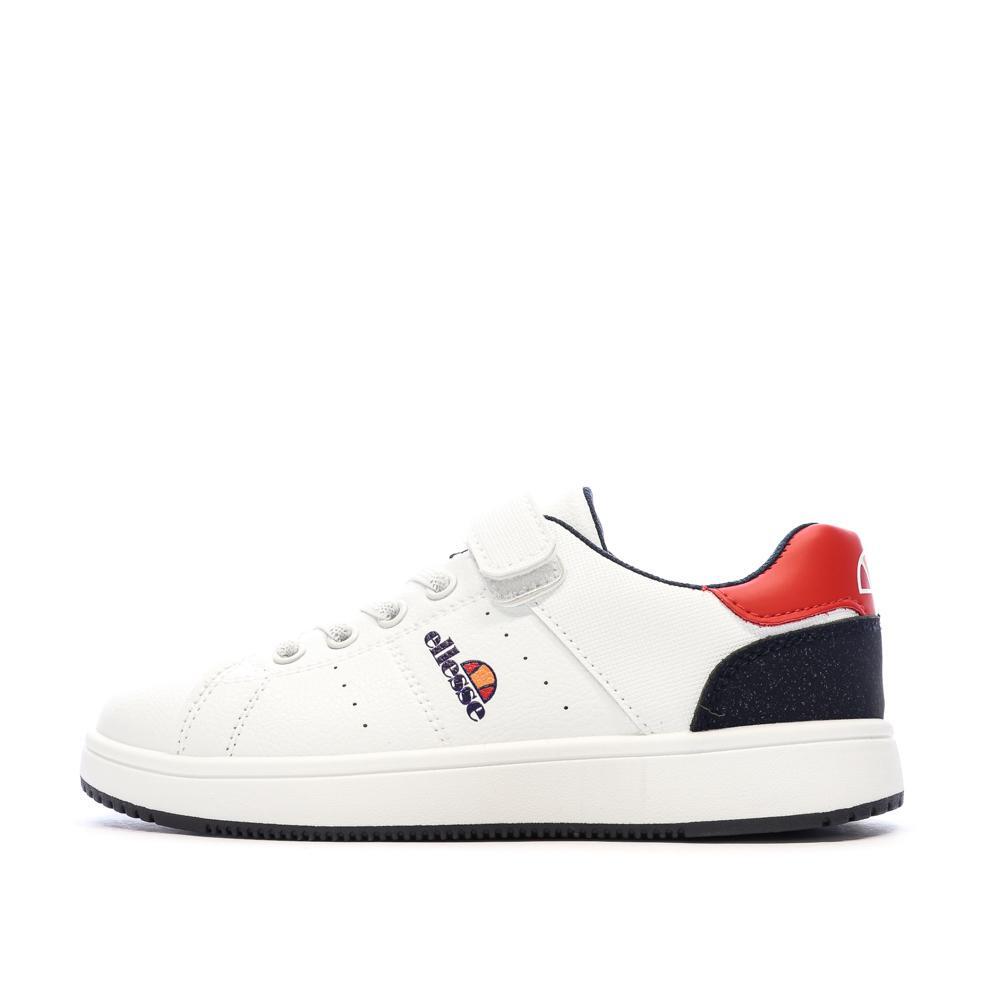 Ellesse Santo Boys' White & Navy Trainers