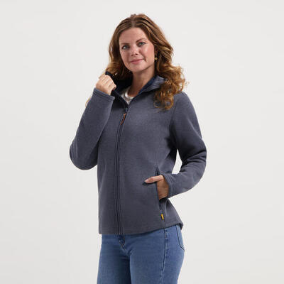 MGO Macy Damen - Outdoor-Strickjacke - Fleecejacke - Marine