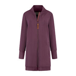 MGO Rosan Femme - Cardigan d'extérieur long - Polaire - Sweat - Violet