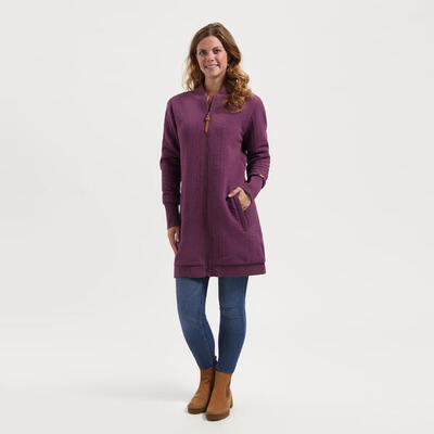 MGO Rosan Damen - Outdoor-Strickjacke - Fleece - Sweat - Lila