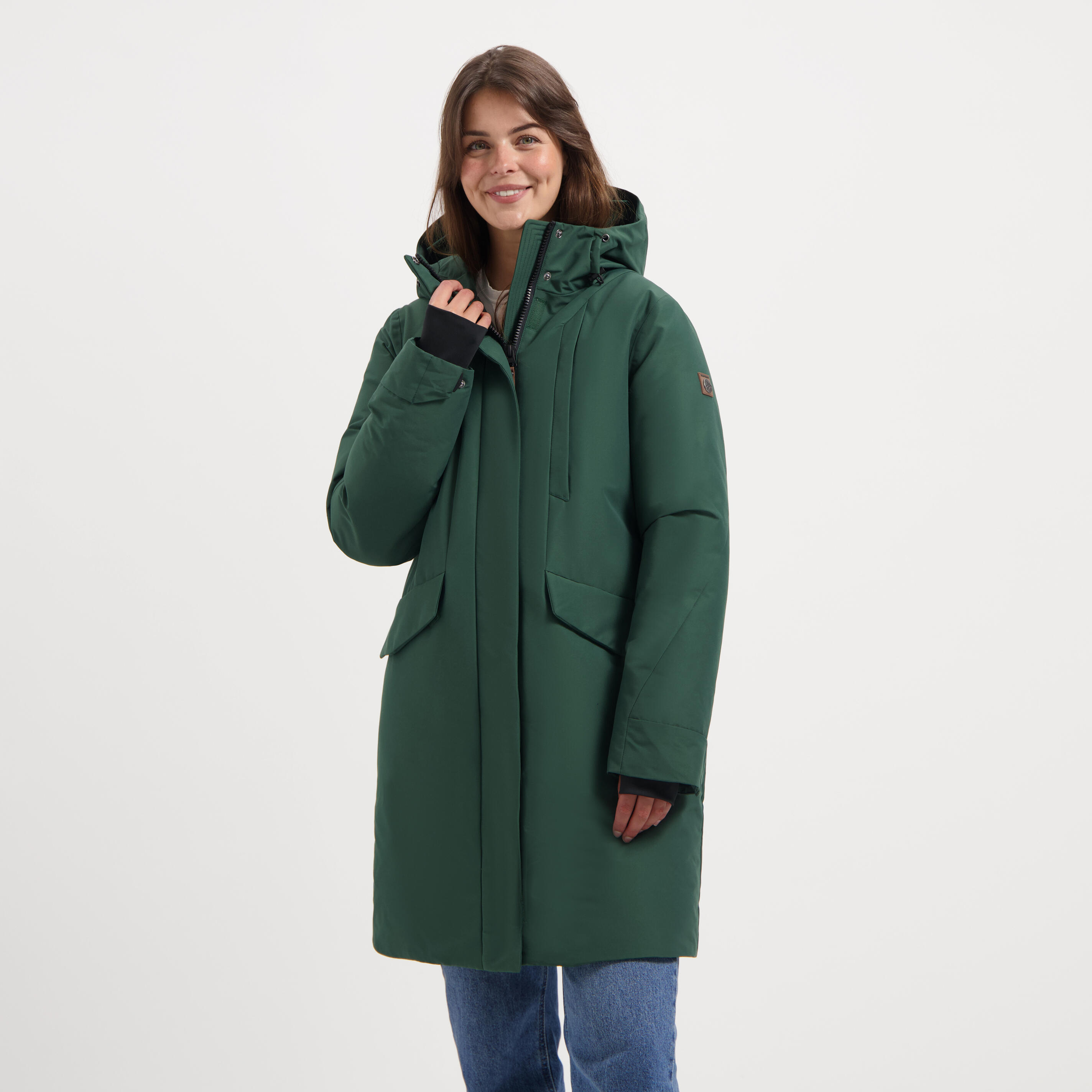 Travelin' - Linea Femmes - Parka - Imperméable - Vert Foncé - Doudoune Synthétique - Vert - Decathlon