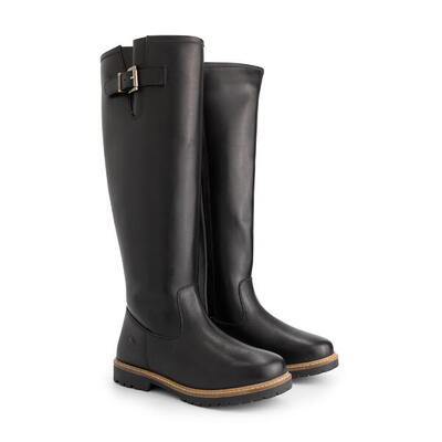 Dannemare Damen - Hohe Stiefel - Wolle gefüttert - Schwarz