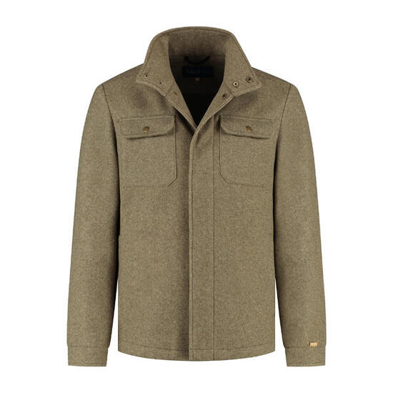 MGO Cedric Herren - Übergangsjacke - Gevoerd - Wolle-look - Grün