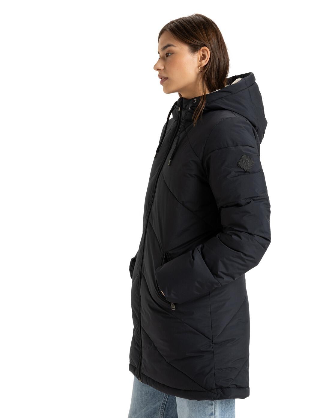Veste longue à capuche BETTER WEATHER Noir Femme 3/4