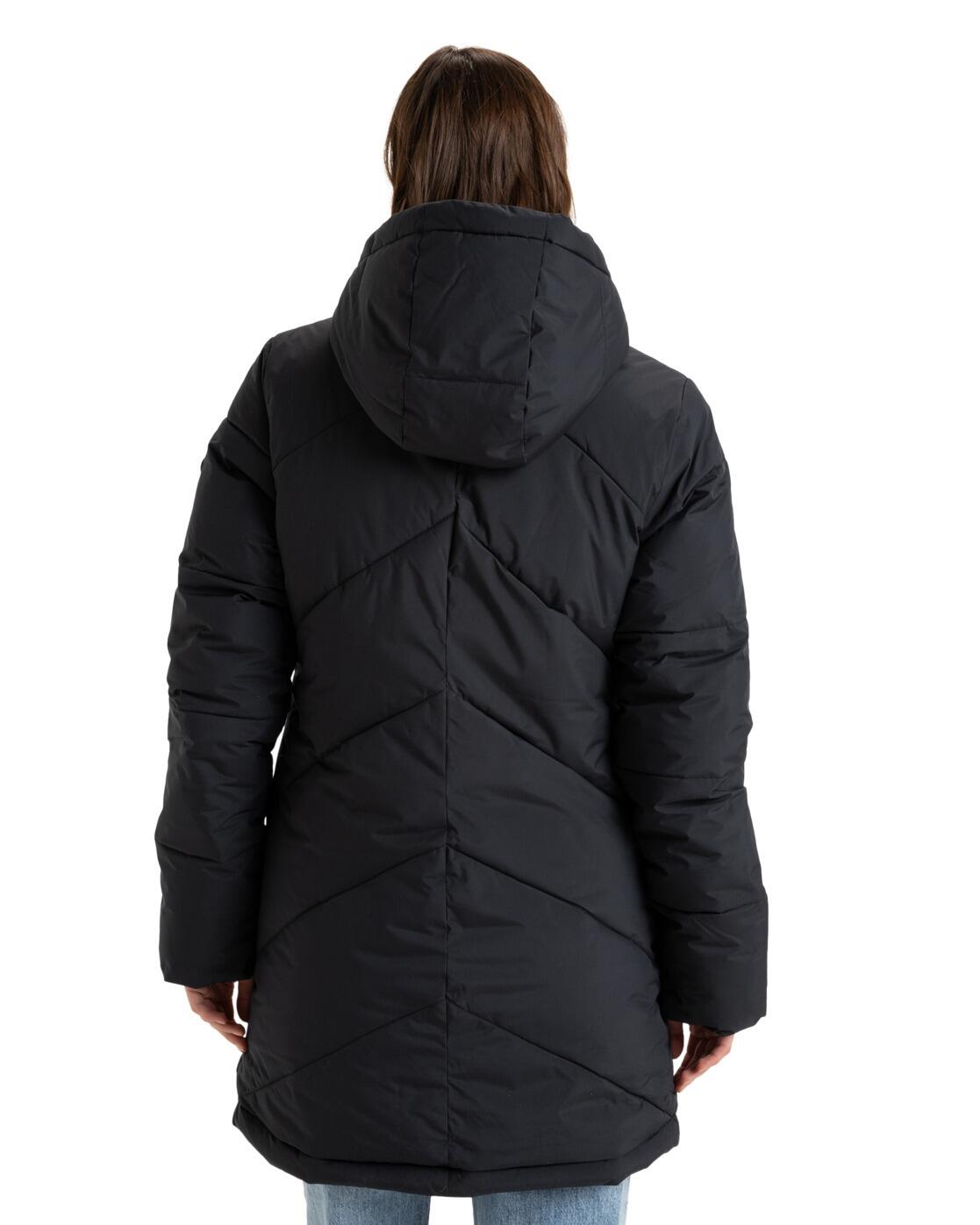 Veste longue à capuche BETTER WEATHER Noir Femme 2/4