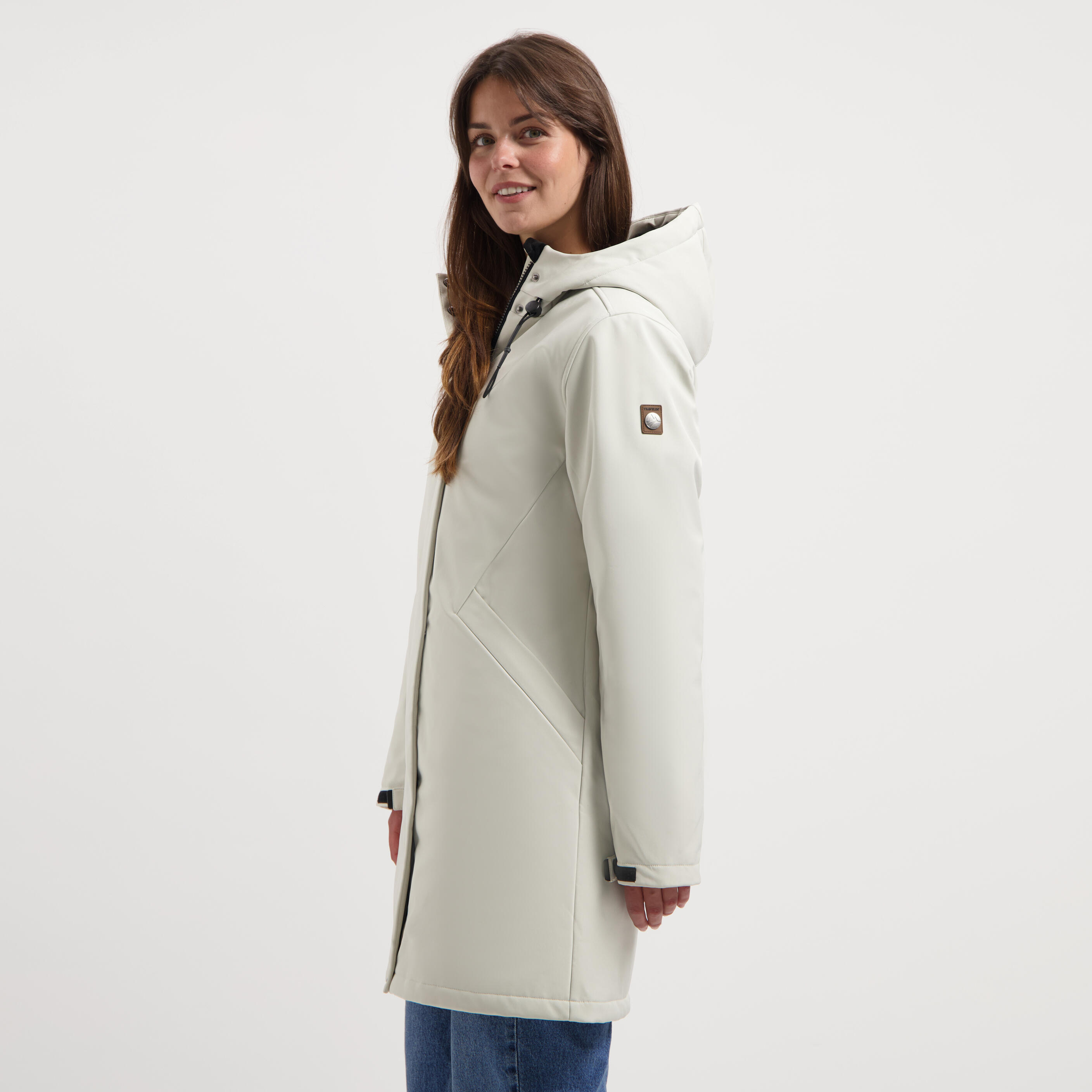 TRAVELIN' Elina Damen - Softshell Winterjacke - Gepolstert - Sand