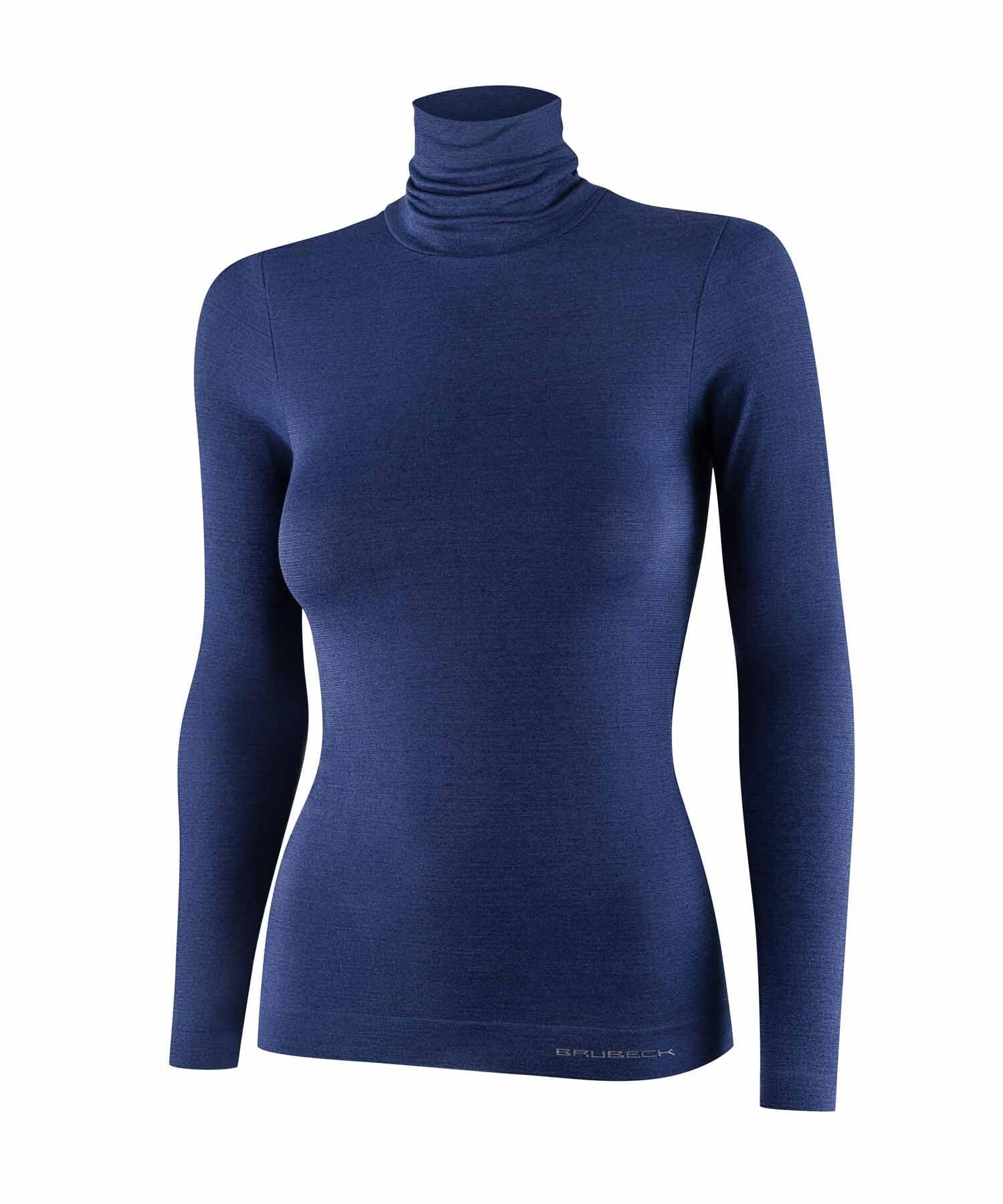 Koszulka damska golf z wełną Brubeck COMFORT MERINO 3/5
