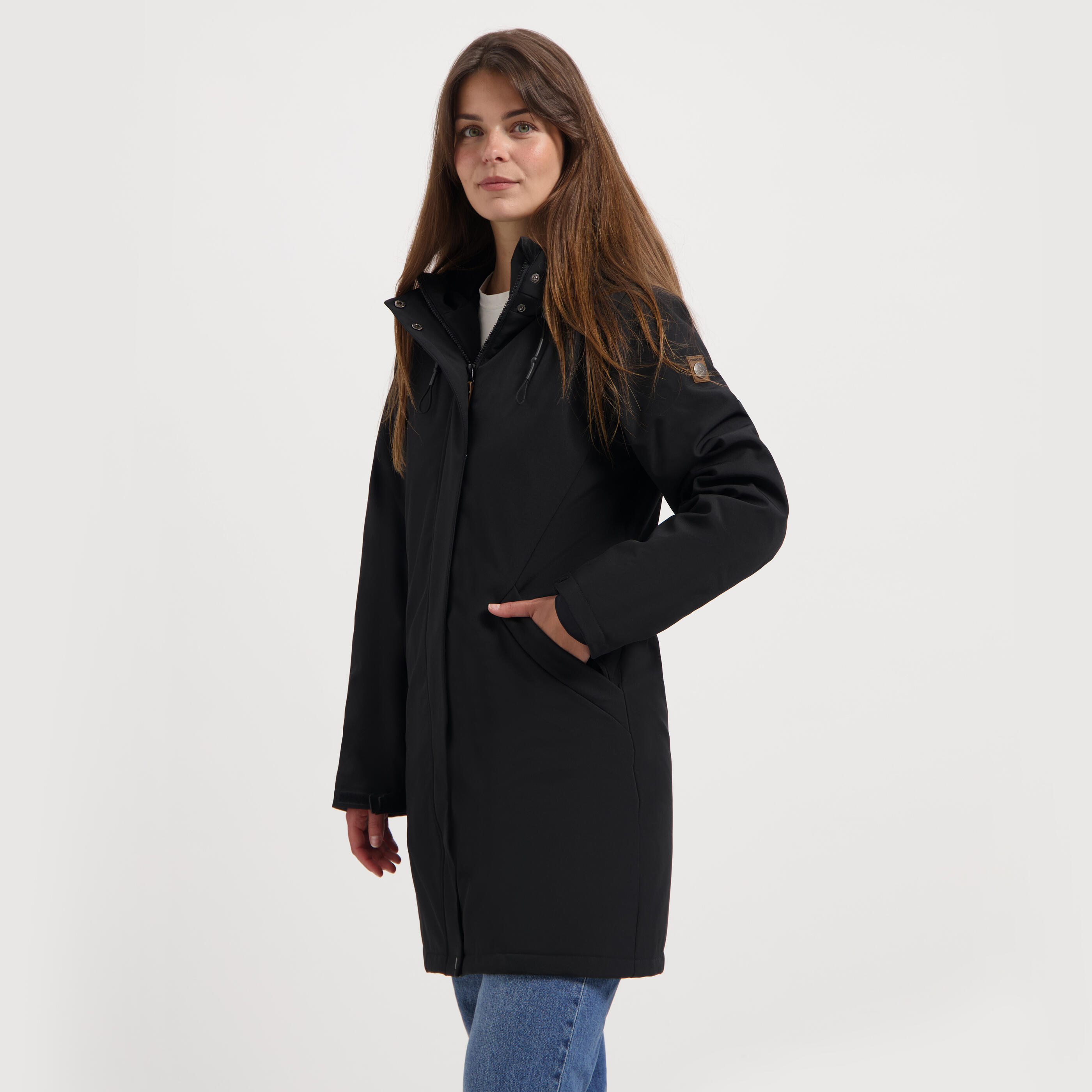 TRAVELIN' Elina Damen - Softshell Winterjacke - Gepolstert - Schwarz