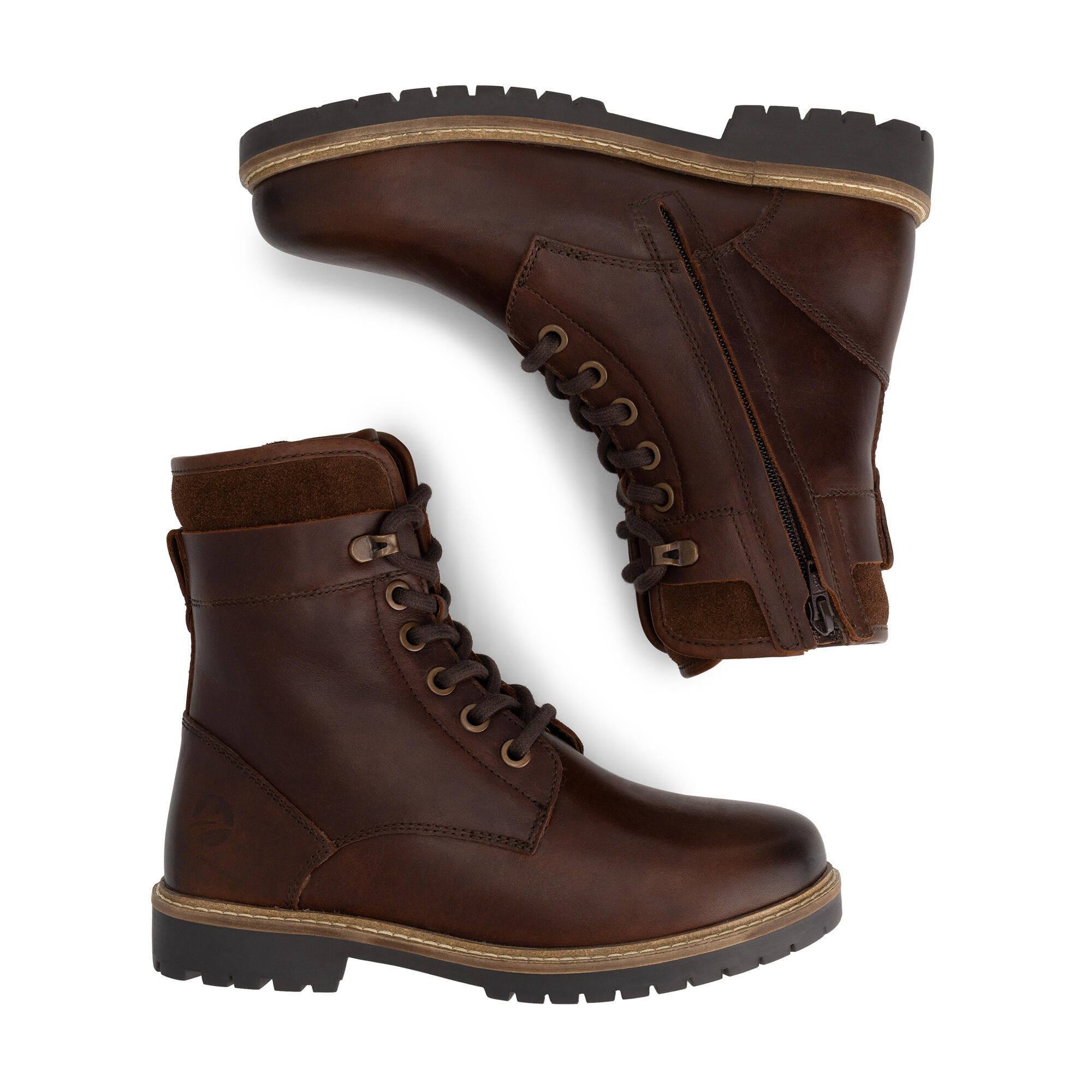 Larvik Damen - Schnürboots - Wolle gefüttert - Braun 4/7