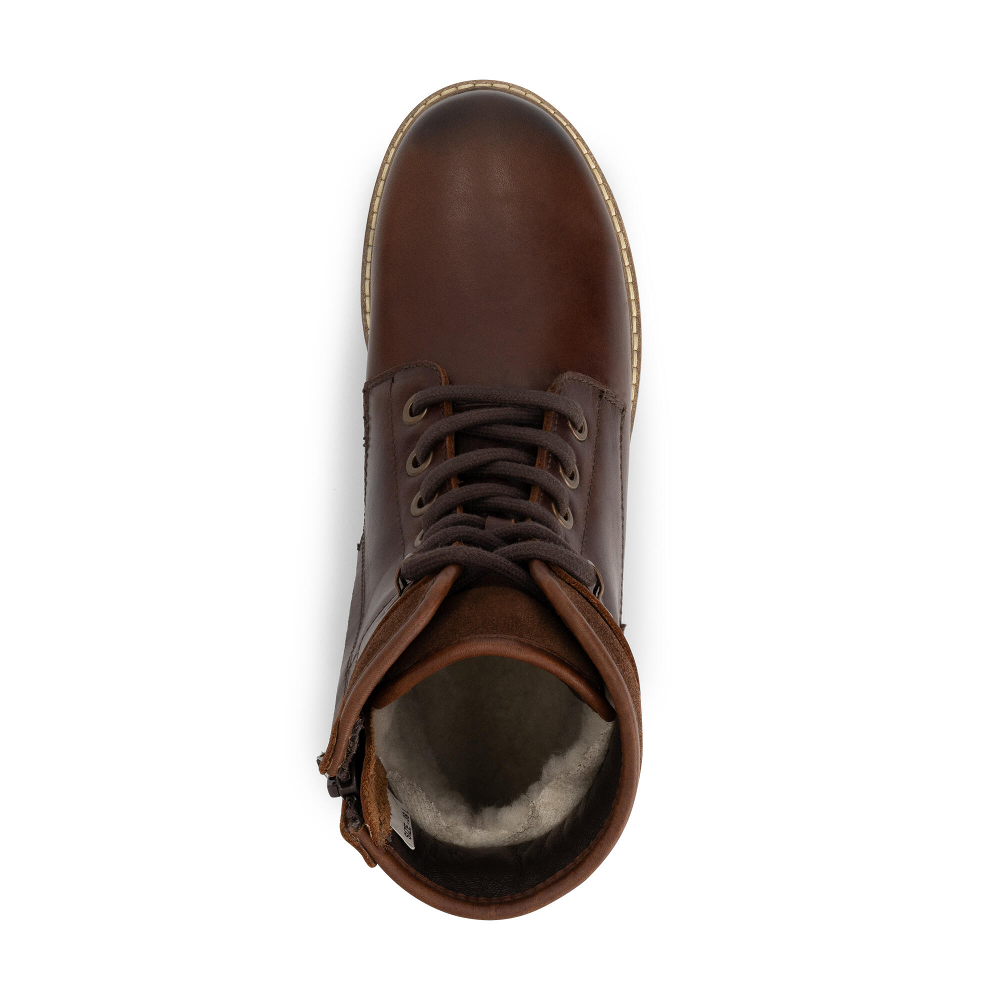 Larvik Damen - Schnürboots - Wolle gefüttert - Braun 5/7