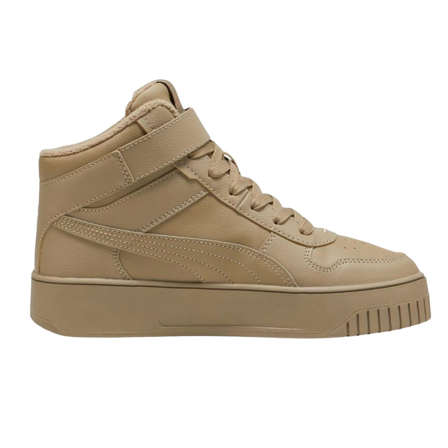 Dames Carina Street Mid Cut Trainers (Beige) PUMA Decathlon