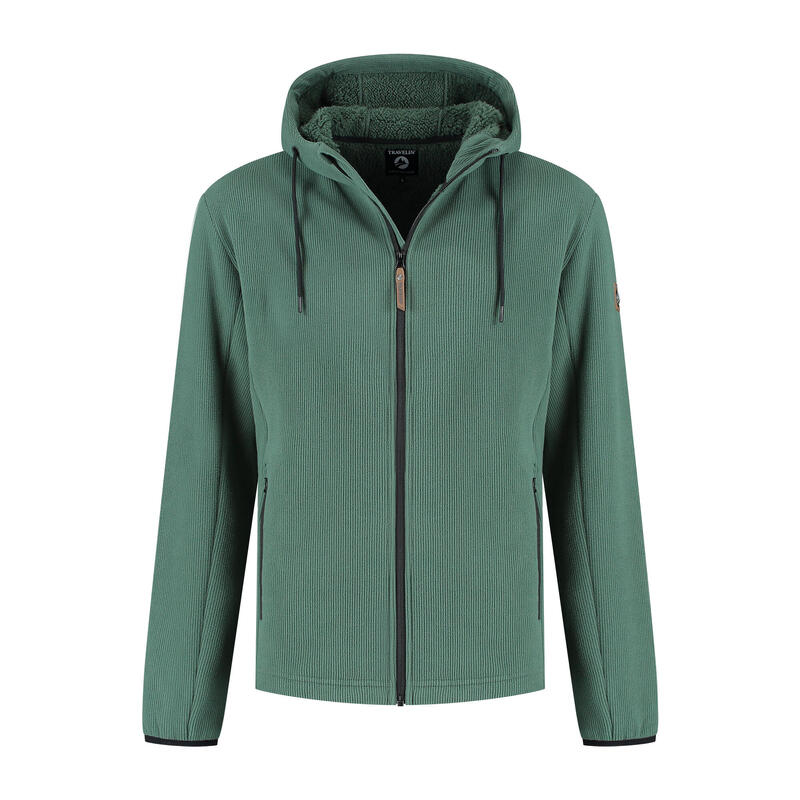 Cardigan 123 En Laine Cachemire Vert Foncé – Taille 40, Occasion Très Bon état