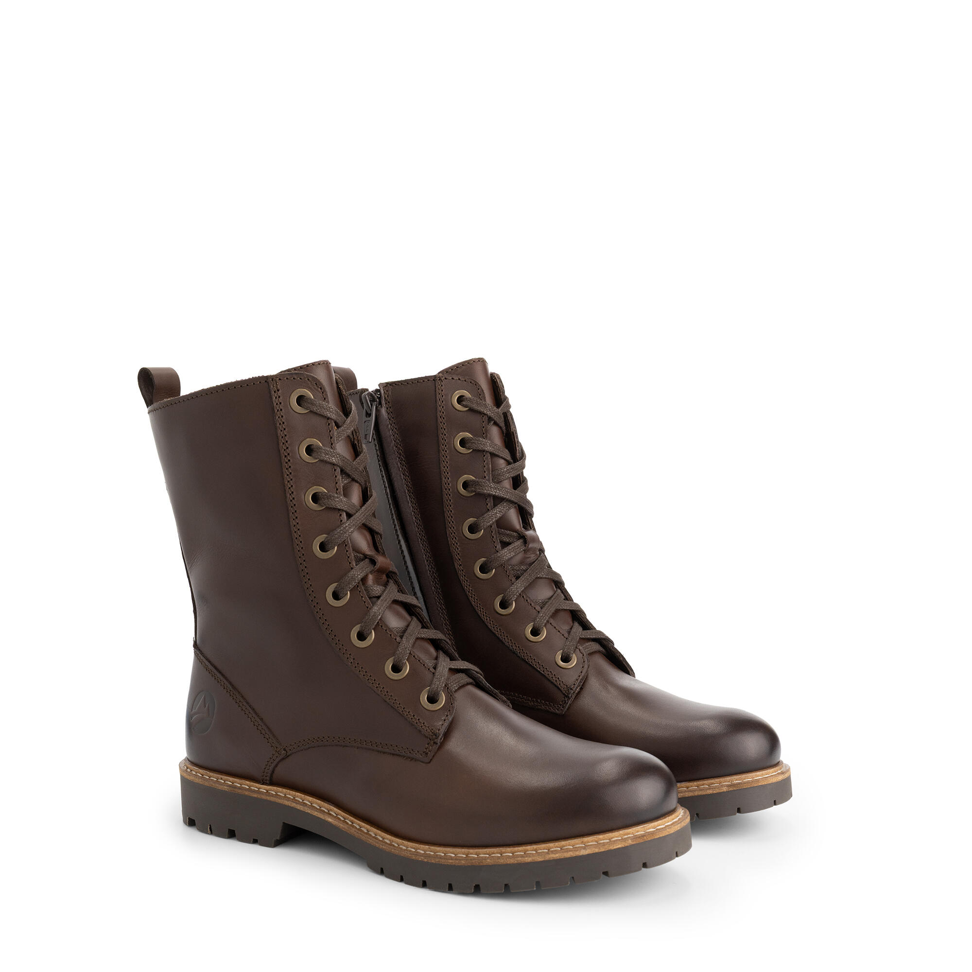 Travelin' - Forsol Femmes - Bottines À Lacets - Cuir - Marron Foncé - Bottes - Marron - Decathlon