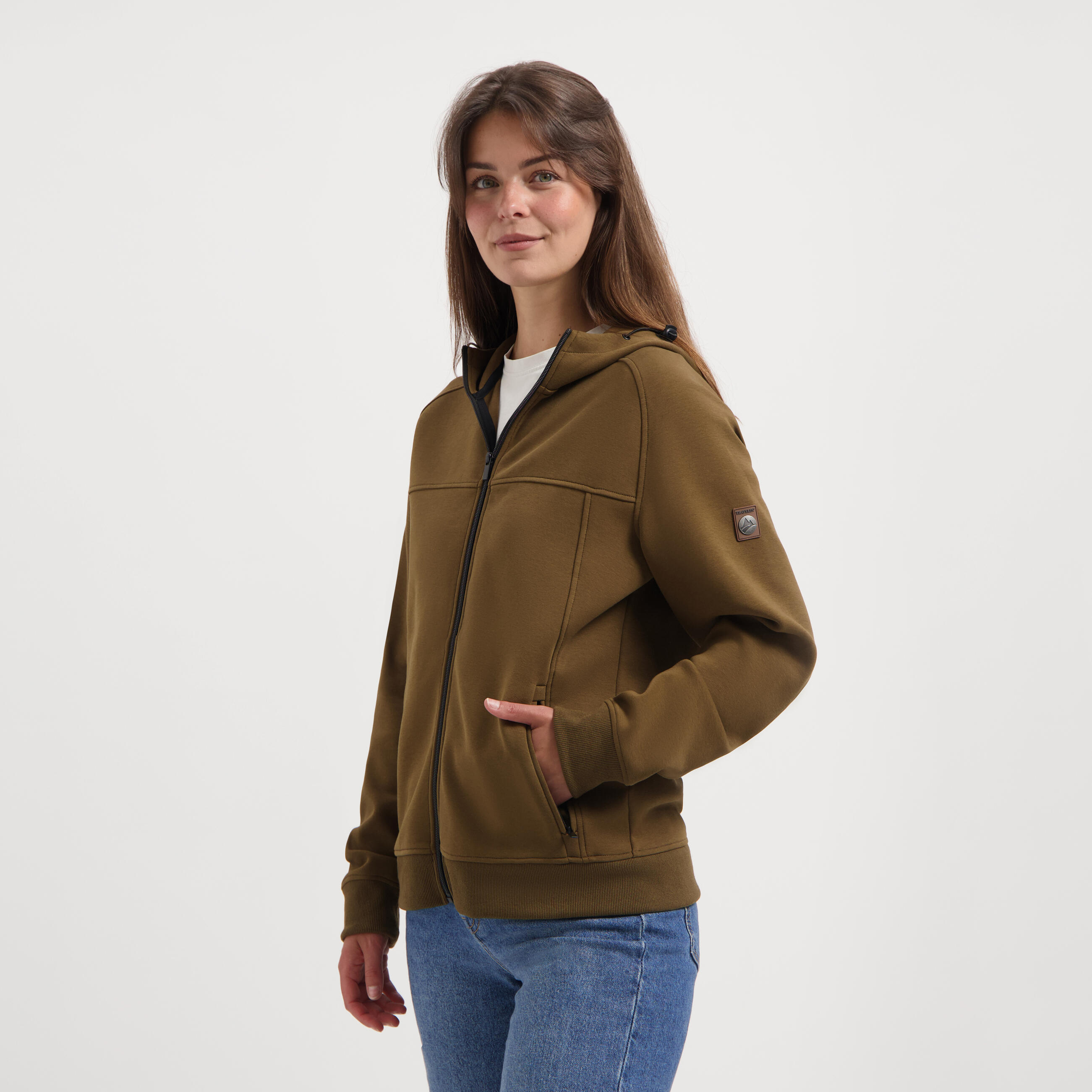 Stine Dames - Outdoorvest - Sweater - Bruin 1/7