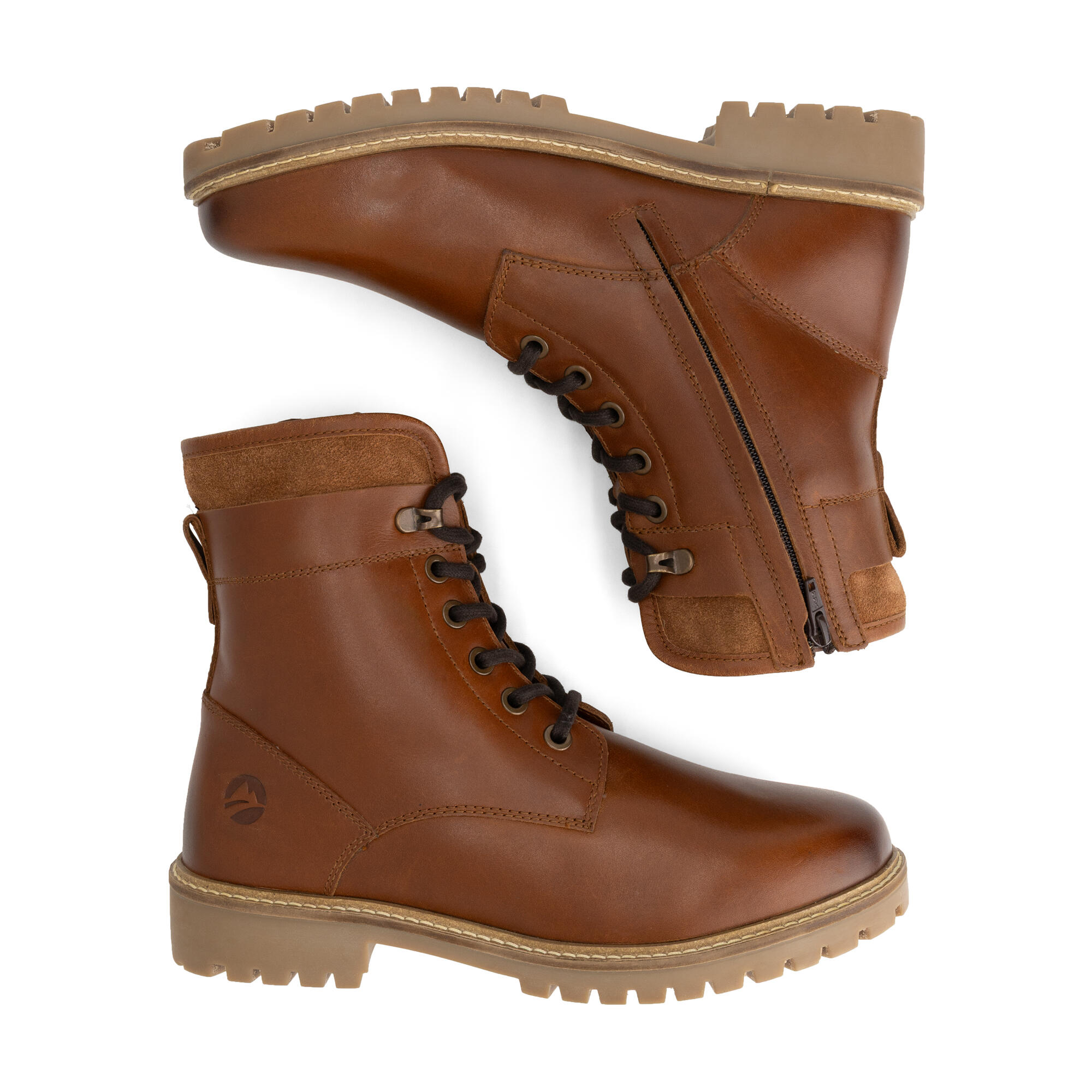 Langdets Homme - Bottines à lacets - Doublure en laine - Cognac 4/7