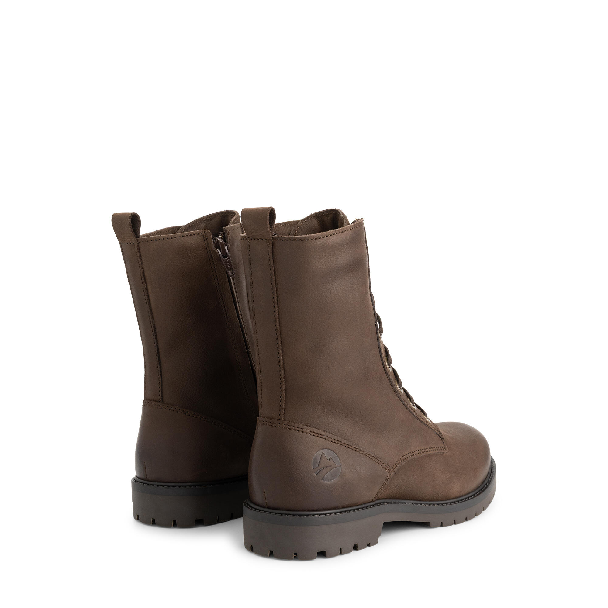 Botas con cordones y cremallera Bossvika mujer - Nobuk - Negro 2/7