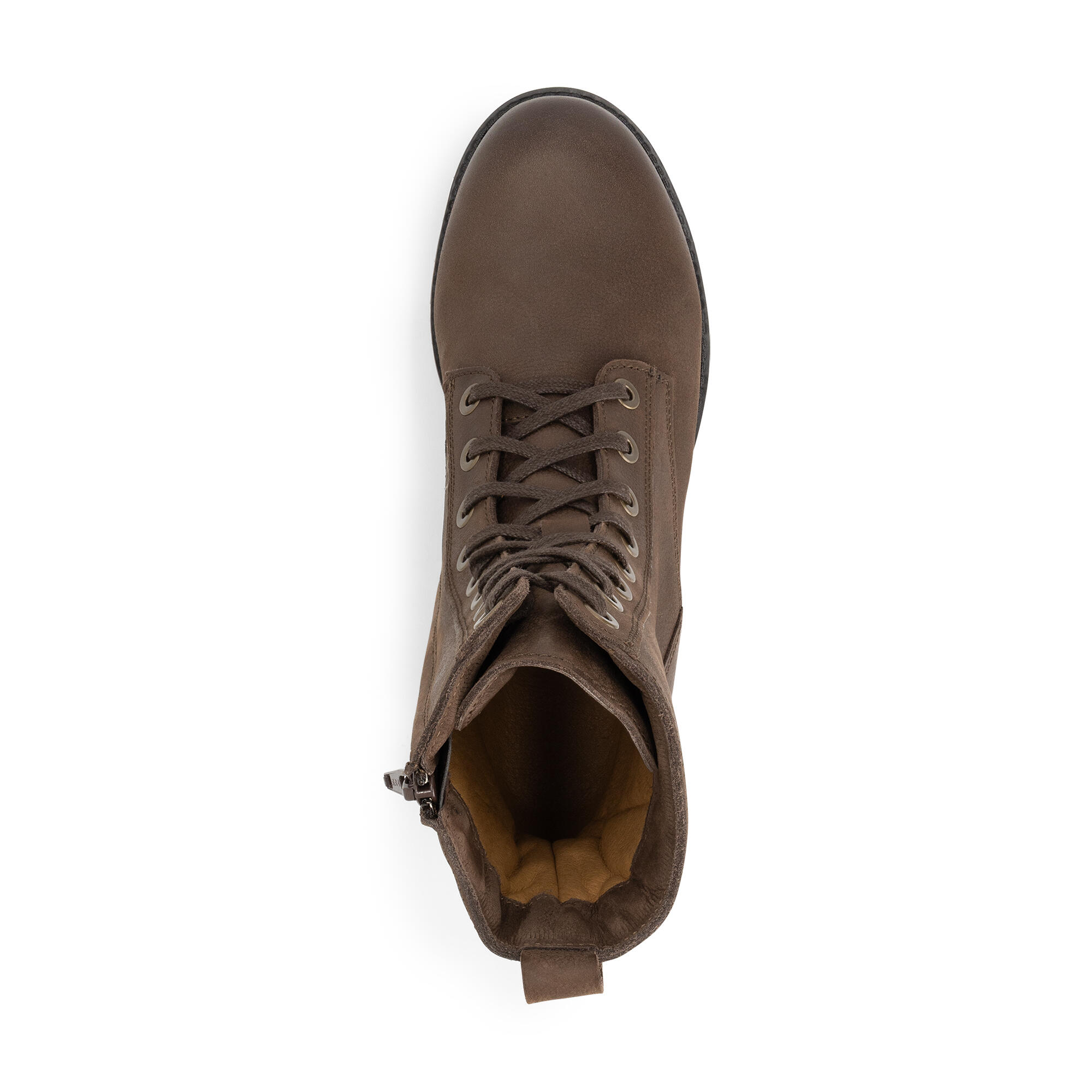 Botas con cordones y cremallera Bossvika mujer - Nobuk - Negro 5/7