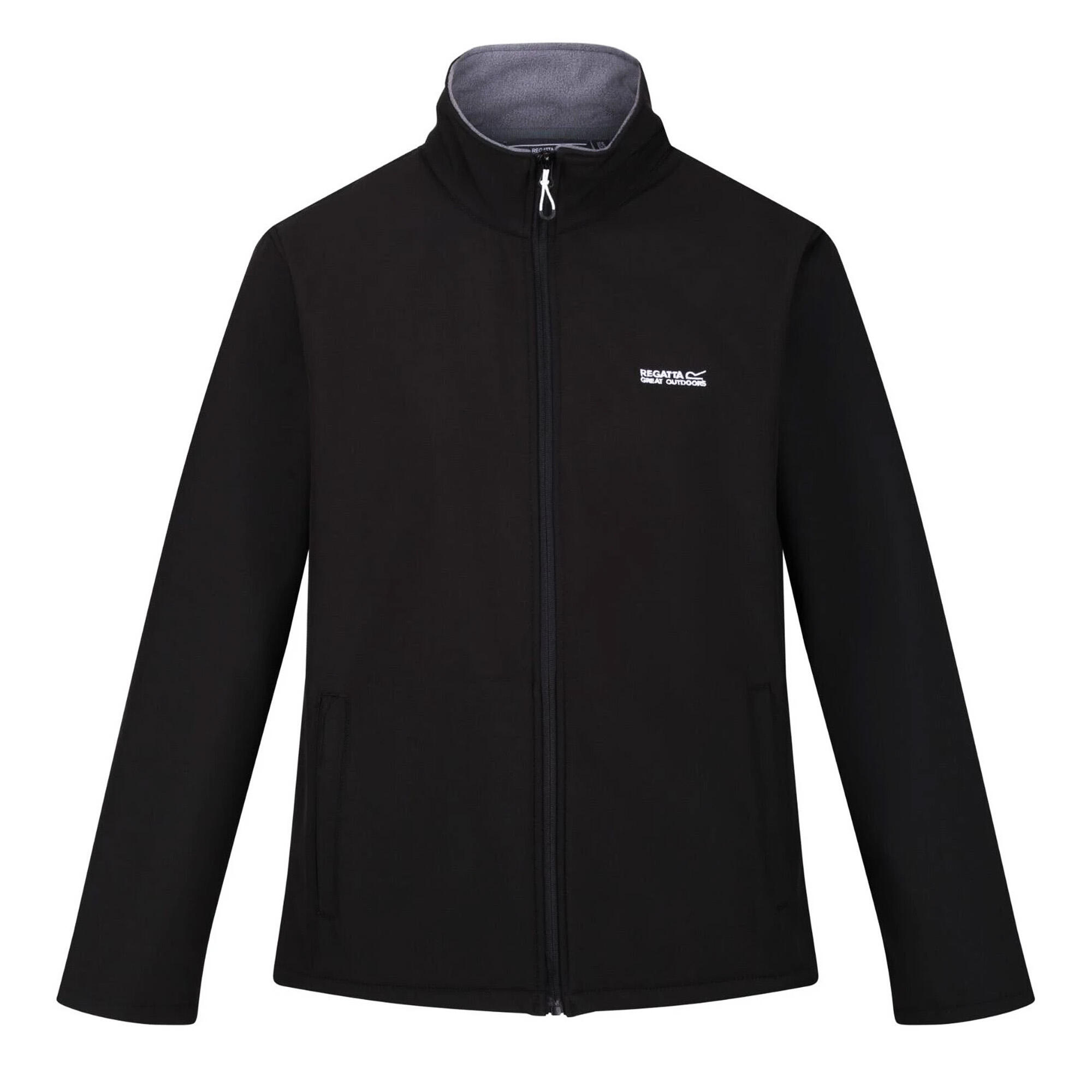 REGATTA Mens Cera V Wind Resistant Soft Shell Jacket (Black)