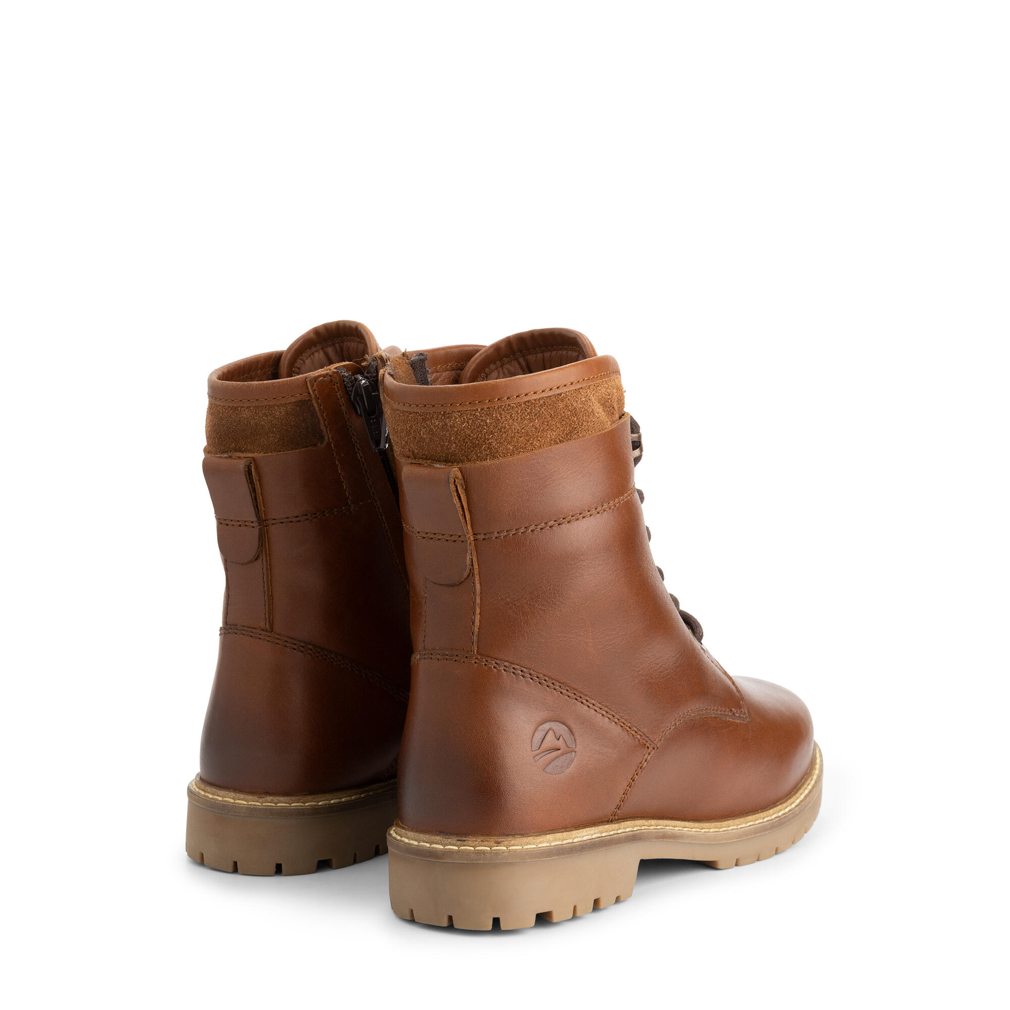 Larvik Femmes - Bottines à lacets - Doublure en laine - Cognac 2/7
