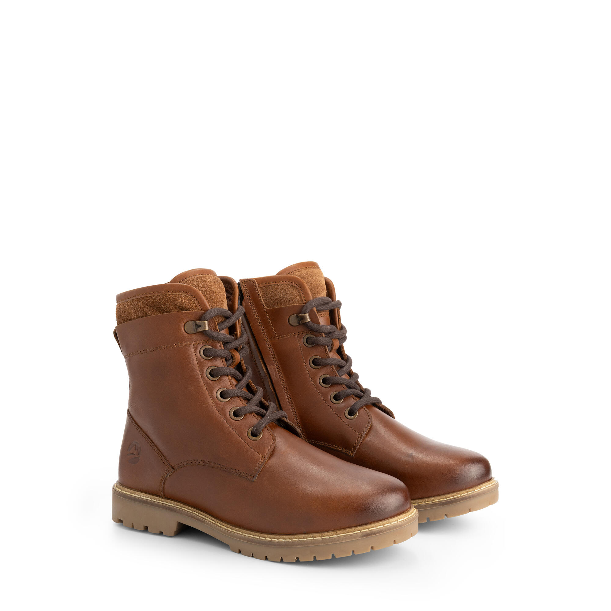 Travelin' - Larvik Femmes - Bottines À Lacets - Doublure En Laine - Cognac - Bottes - Marron - Decathlon
