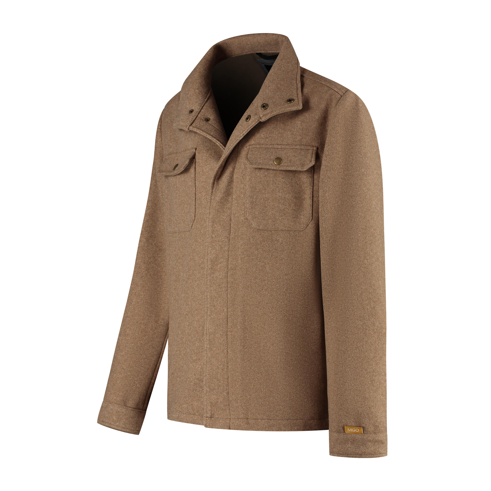 Cedric Homme - Veste légère - Rembourrée - Aspect laine - Marron clair 3/7